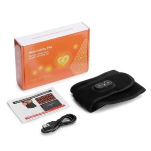 Neck Heating Pad with Vibration Massage, Cordless Heated Neck Wrap for Relaxtion, Rechargeable Neck Warmer with 3 Heating and Vibration ,Black - Image 9