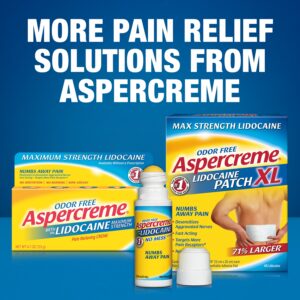 Aspercreme Lidocaine XL Pain Relief Patch Max Strength, Odor-Free 3 Ct eaC - Image 5