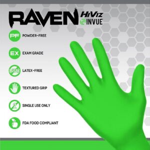 Raven 66550 Nitrile Exam Gloves, 7 mil, Powder-Free, Hi-Viz InVue, Extra Strength, Size S, 100 Gloves/Box - Image 6