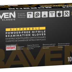 Raven 66550 Nitrile Exam Gloves, 7 mil, Powder-Free, Hi-Viz InVue, Extra Strength, Size S, 100 Gloves/Box - Image 14