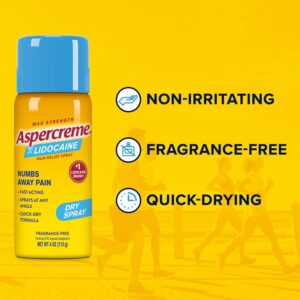 Aspercreme Max Strength Topical Numbing Pain Reliever Spray for Nerve Pain Relief, 4% Lidocaine, Odor Free, 4 oz - Image 7