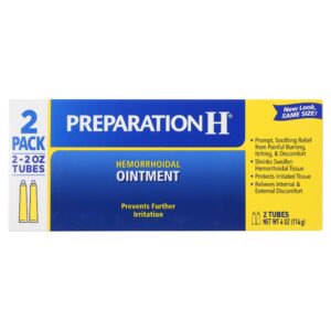 Preparation H Hemorrhoid Symptom Treatment Ointment, Itching, Burning & Discomfort Relief, Tube (1.0 oz) - 2 Pack - Image 4