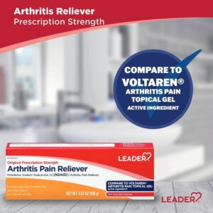 Leader Arthritis Pain Relief Gel, Original Prescription Strength, Diclofenac Sodium Topical Gel 1%, for Adults, Both Men & Women, and Children 12+, Compare to Voltaren, 3.53 Oz - Image 4