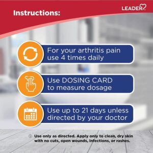 Leader Arthritis Pain Relief Gel, Original Prescription Strength, Diclofenac Sodium Topical Gel 1%, for Adults, Both Men & Women, and Children 12+, Compare to Voltaren, 3.53 Oz - Image 7