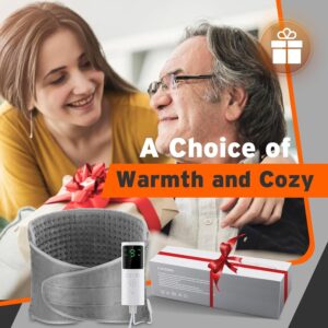 Heating Pad for Back, Electric Wrap Around Heating Pad for Period Cramps Lower Back Neck, Machine Washable Heat Pad with LCD Controller, 9 Heating Levels, 4 Gears Timing,12"x50" - Image 6