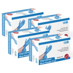EDI Blue Vinyl Gloves (X-Large, 100) - Image 5