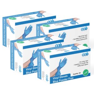 EDI Blue Vinyl Gloves (X-Large, 100) - Image 7
