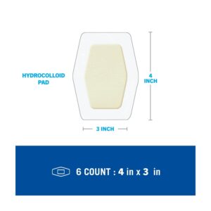 Nexcare Advanced Healing Waterproof Hydrocolloid Pads, 3 in x 4 in, 6 count - Image 3