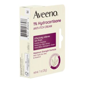 Aveeno Maximum Strength 1% Hydrocortisone Anti-Itch Cream, Triple Oat - Image 3