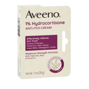 Aveeno Maximum Strength 1% Hydrocortisone Anti-Itch Cream, Triple Oat - Image 5