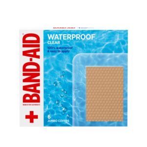 BAND-AID Brand Clear Waterproof Adhesive Bandages, Jumbo, 6 Count - Image 2