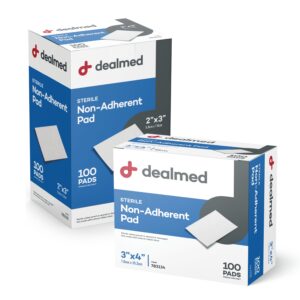 Dealmed 3" x 4" Non-Adherent Gauze Pads, Sterile Individually Wrapped, 100/Box (Pack of 1) - Image 6