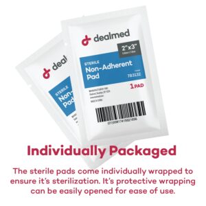 Dealmed 3" x 4" Non-Adherent Gauze Pads, Sterile Individually Wrapped, 100/Box (Pack of 1) - Image 7
