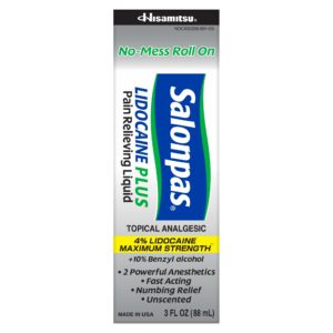 Salonpas Maximum Strength Lidocaine 4% Pain Relief Roll-on, 3oz - Image 7