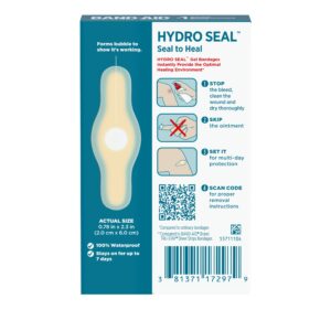 BAND-AID Brand Hydro Seal Hydrocolloid Bandages, Waterproof, 10 Ct - Image 7