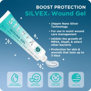 Silvex Wound Gel 0.5oz by Be Smart Get Prepared. Antimicrobial, for Burns, Sunburns, Skin Irritations, and Abrasions - Image 3