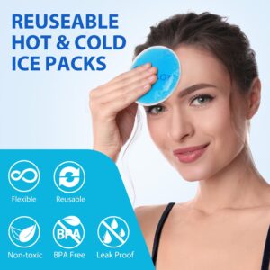 LotFancy Mini Ice Pack for Eyes, Face,Breastfeeding, Injuries, 6 PCS Reusable Small Hot Cold Pads - Image 5