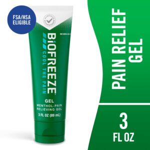 Biofreeze Pain Relief Gel, Back Knee Muscle Joint and Arthritis Pain Relievers, Menthol, 3 oz - Image 1