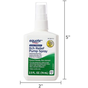 Equate Extra Strength Itch Relief Pump Spray for Skin Irritation, 2.5oz, Compare to Extra Strength Benadryl® Itch Cooling Spray Active Ingredient - Image 7