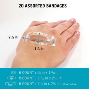 Nexcare Waterproof Clear Breathable Bandages Assorted Sizes, 50 ct - Image 4