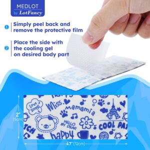 LotFancy Cooling Gel Sheets for Kids, Baby Fever Cooling Pad for Pain Relief, 20Count - Image 3