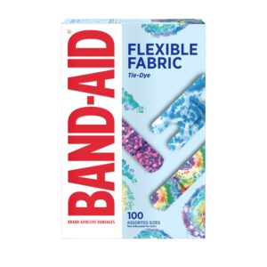 BAND-AID Brand Flexible Fabric Fun Tie-Dye Bandages, Assorted, 100 Count - Image 3