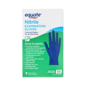 Equate Nitrile Exam Gloves, One Size Fits Most, 50 Count - Image 9