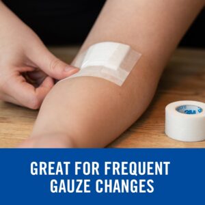 Nexcare Gentle Paper First Aid Tape, Hospital Grade, 1 in x 10 yds, 2 Rolls - Image 3