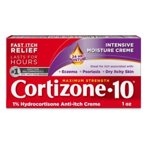 Cortizone-10 Intensive Moisture 1% Hydrocortisone Anti Itch Cream for Eczema and Bug Bite Relief, Maximum Strength, 1 oz - Image 1