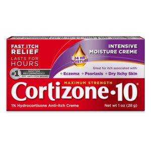 Cortizone-10 Intensive Moisture 1% Hydrocortisone Anti Itch Cream for Eczema and Bug Bite Relief, Maximum Strength, 1 oz - Image 2