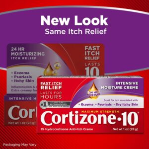 Cortizone-10 Intensive Moisture 1% Hydrocortisone Anti Itch Cream for Eczema and Bug Bite Relief, Maximum Strength, 1 oz - Image 11