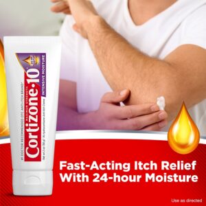 Cortizone-10 Intensive Moisture 1% Hydrocortisone Anti Itch Cream for Eczema and Bug Bite Relief, Maximum Strength, 2 oz - Image 3