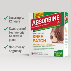 Absorbine Jr. Knee Pain Relief Patch for Knee Cramps, Strains, and Joint Pain, 6 Count - Image 3