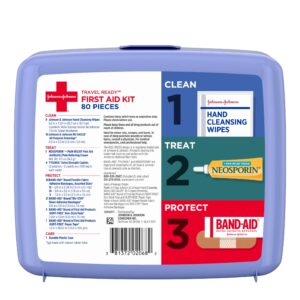 Johnson & Johnson Travel Ready Portable Emergency First Aid Kit, 80 pc - Image 8