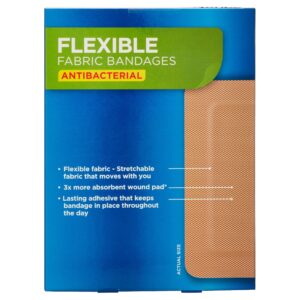 Equate Antibacterial Flexible Fabric Bandages, 10 Count - Image 6