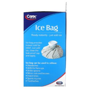 Carex Ice Bag for Pain Headaches, Ankle Sprains, Arthritis Flare-Ups, Minor Cuts & Bruises, Reusable - Image 2