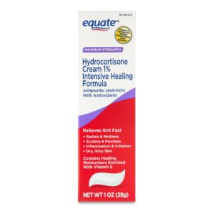 Equate Maximum Strength Anti Itch Hydrocortisone Cream 1% Intensive Healing Formula, 1 oz, Compare to Cortisone.10® Intensive Healing Formula Active Ingredient - Image 10