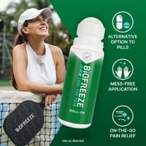 Biofreeze Pain Relief Roll-On, Back Knee Muscle Joint Arthritis Pain Relievers, Menthol, 2.5 oz - Image 3