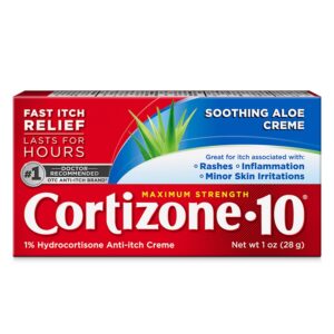 Cortizone 10 Soothing Aloe Creme 1 ounce Tube Flexible Packaging - Image 2