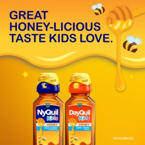 Vicks DayQuil and NyQuil Kids Cold and Cough Liquid, Cold Medicine for Children, Honey, 2x8 Fl oz - Image 4