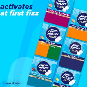 Alka-Seltzer Plus Powerfast Fizz Severe Cold & Flu Medicine, Effervescent Tablets, 24 Count - Image 7