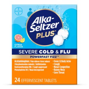 Alka-Seltzer Plus Powerfast Fizz Severe Cold & Flu Medicine, Effervescent Tablets, 24 Count - Image 9