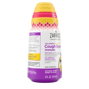 Zarbee's Children's Day Honey Cough Syrup + Immune, Berry, 4 fl. oz - Image 10