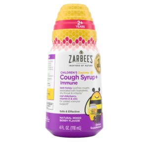 Zarbee's Children's Day Honey Cough Syrup + Immune, Berry, 4 fl. oz - Image 12