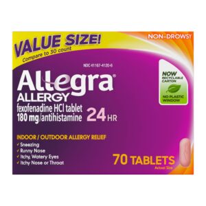 Allegra Adult 24-Hour Allergy Relief, Non-Drowsy, 180 mg Fexofenadine HCI, 15 Tablets - Image 11
