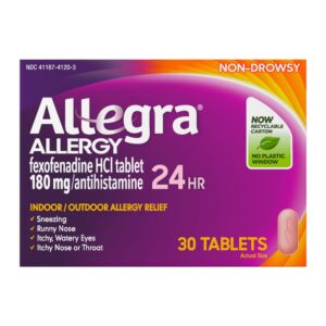 Allegra Adult 24-Hour Allergy Relief, Non-Drowsy, 180 mg Fexofenadine HCI, 15 Tablets - Image 15