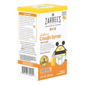 Zarbee's Baby Soothing Honey Cough Syrup, Peach & Honey, 2 fl. oz - Image 10