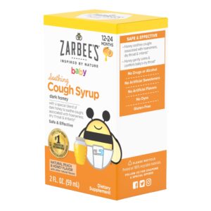 Zarbee's Baby Soothing Honey Cough Syrup, Peach & Honey, 2 fl. oz - Image 11