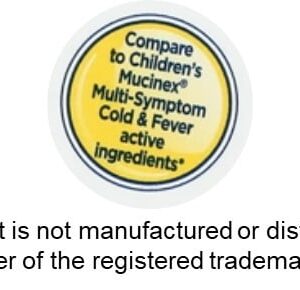 Equate Children's Multi-Symptom Cold & Fever Liquid, Berry Burst Flavor, Ages 6 to 12 Years, 4 fl oz, Compare to Children's Mucinex® Multi-Symptom Cold & Fever Active Ingredients - Image 9