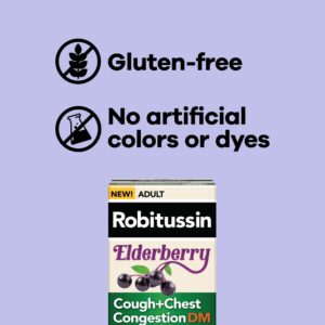 Robitussin Adult Maximum Strength Cough and Cold Medicine Syrup, Elderberry, 8 fl oz - Image 6